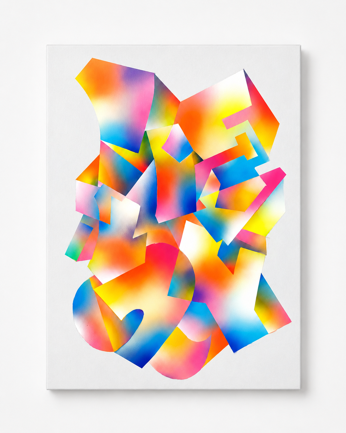 Hize abstract painting inspired by graffiti letter structures