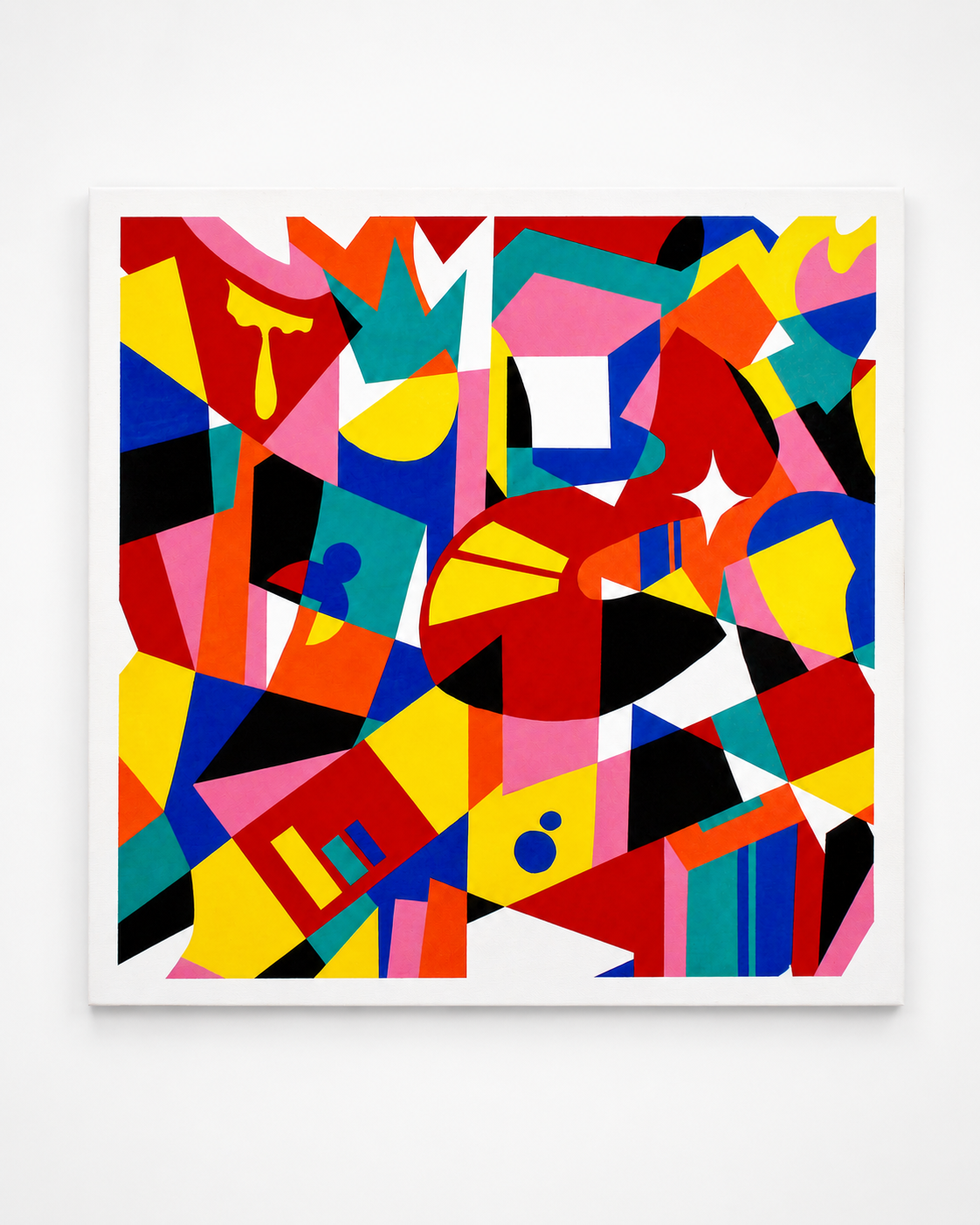 Hize abstract graffiti canvas with pastel color movement