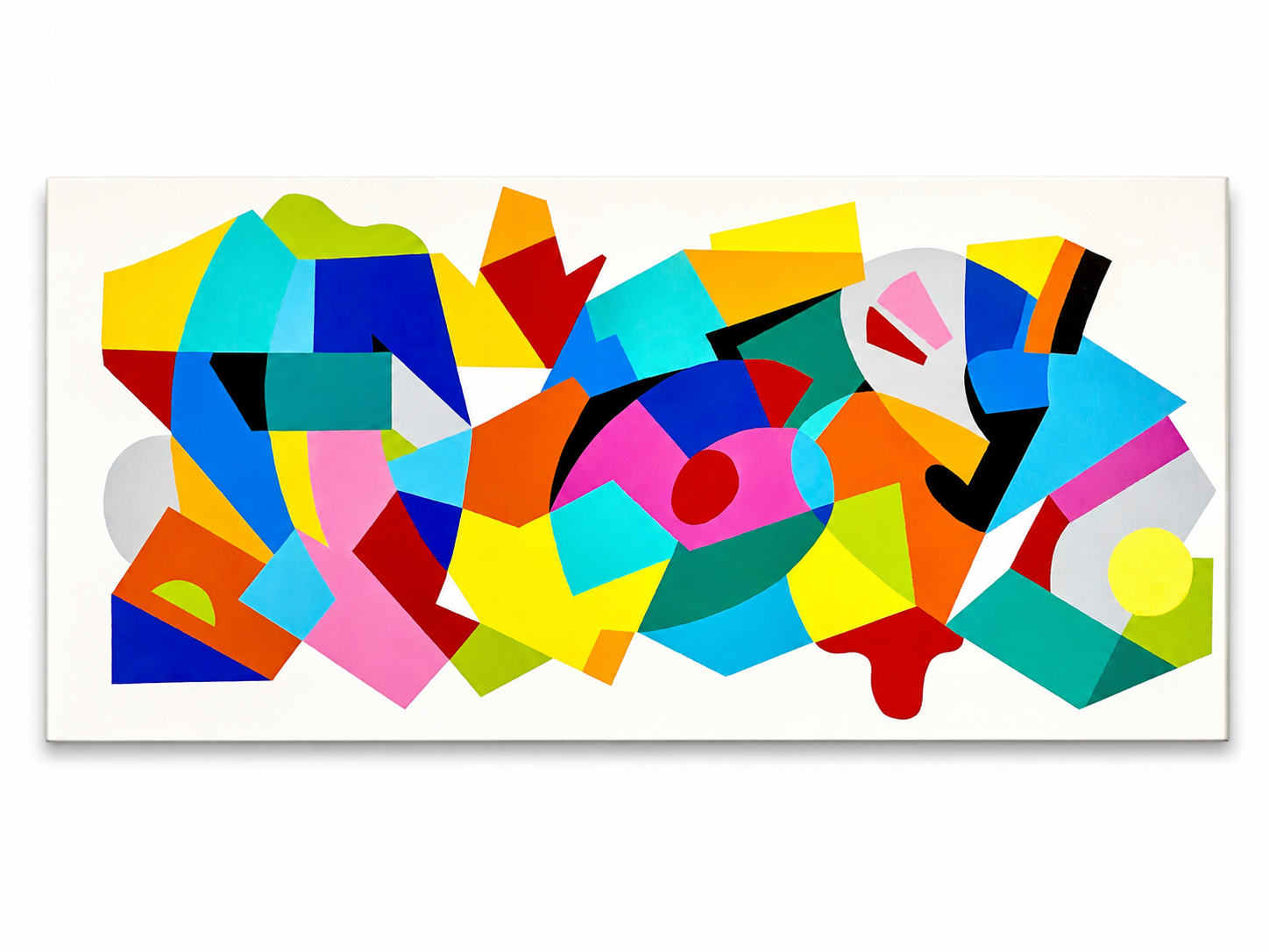 Hize abstract graffiti artwork on canvas