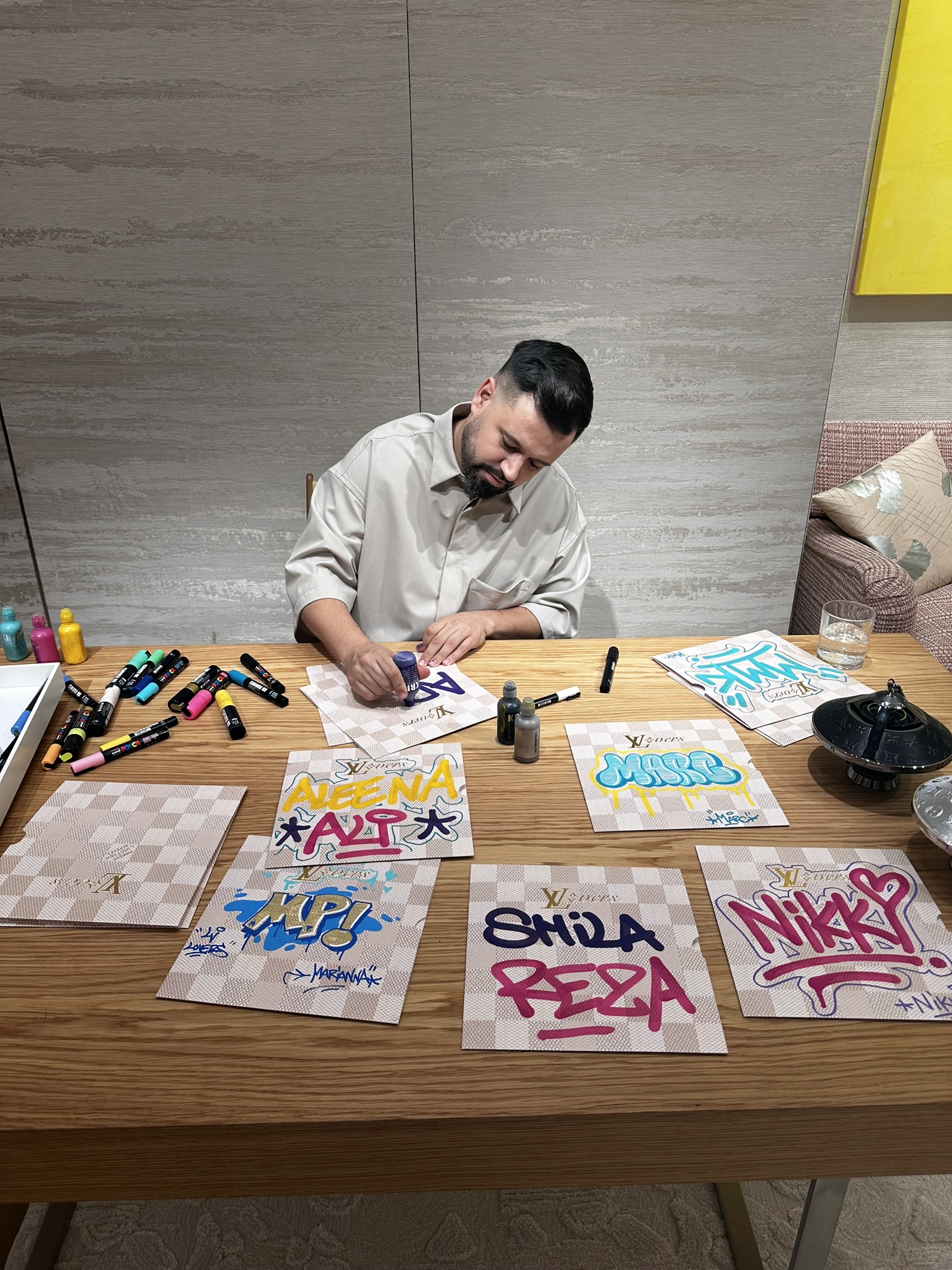Hize brand collaboration with contemporary visual artwork
