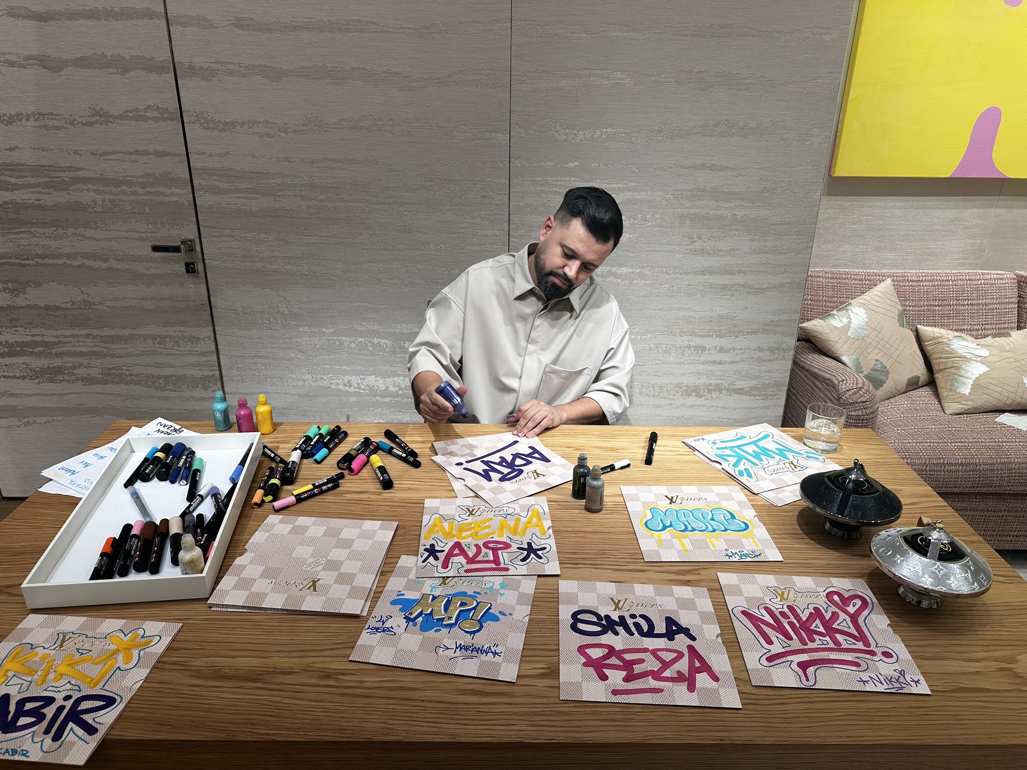 Hize brand collaboration with contemporary visual artwork