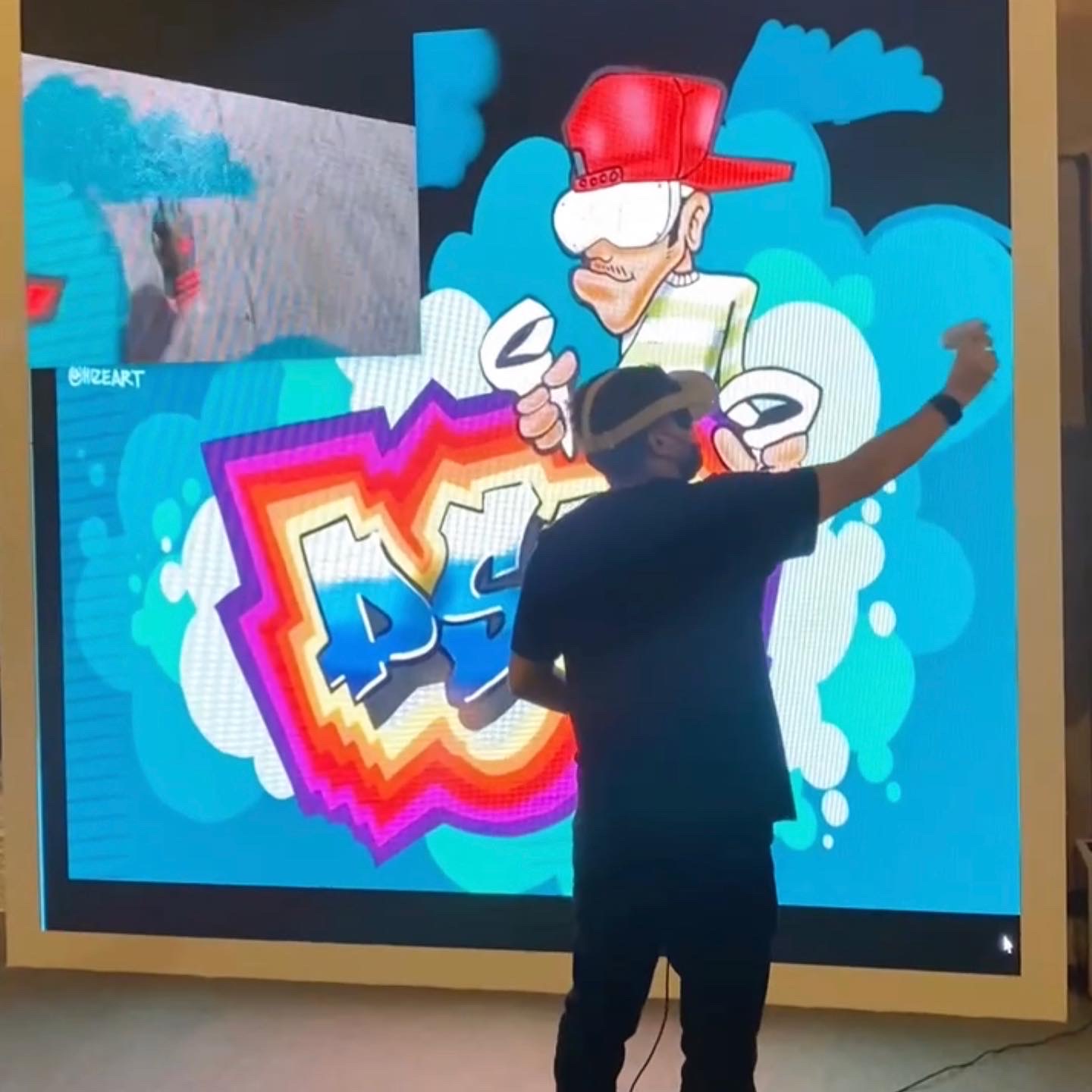 Hize VR art performance creating digital graffiti in real time